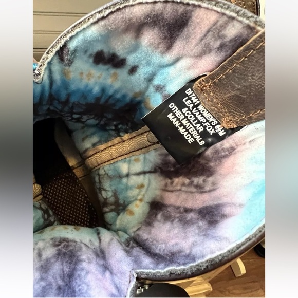 DINGO BOOTS Western Women Lea Vamp Fox Fringe Studded Brown DI7441 Sz 6.5 - Picture 4 of 9